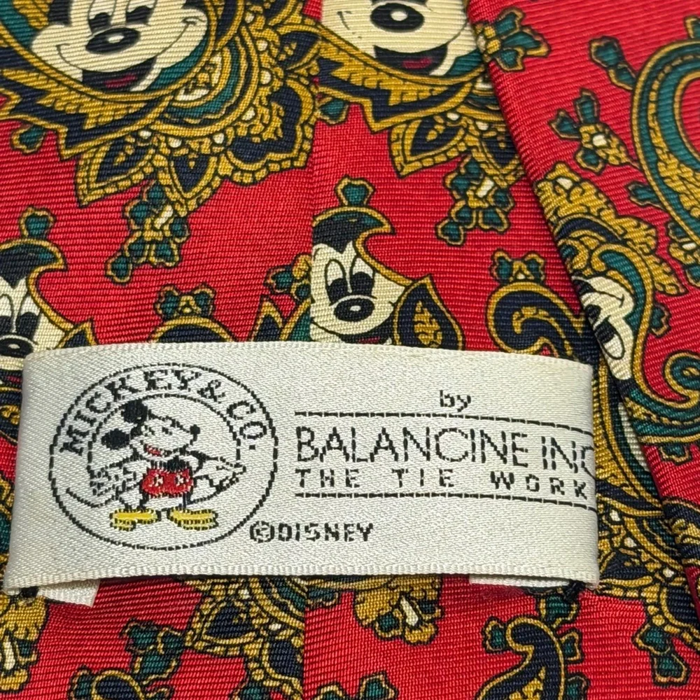 Balancine‎ The Tie Works Disney Mickey Mouse Tie - Vintage - 100% Silk